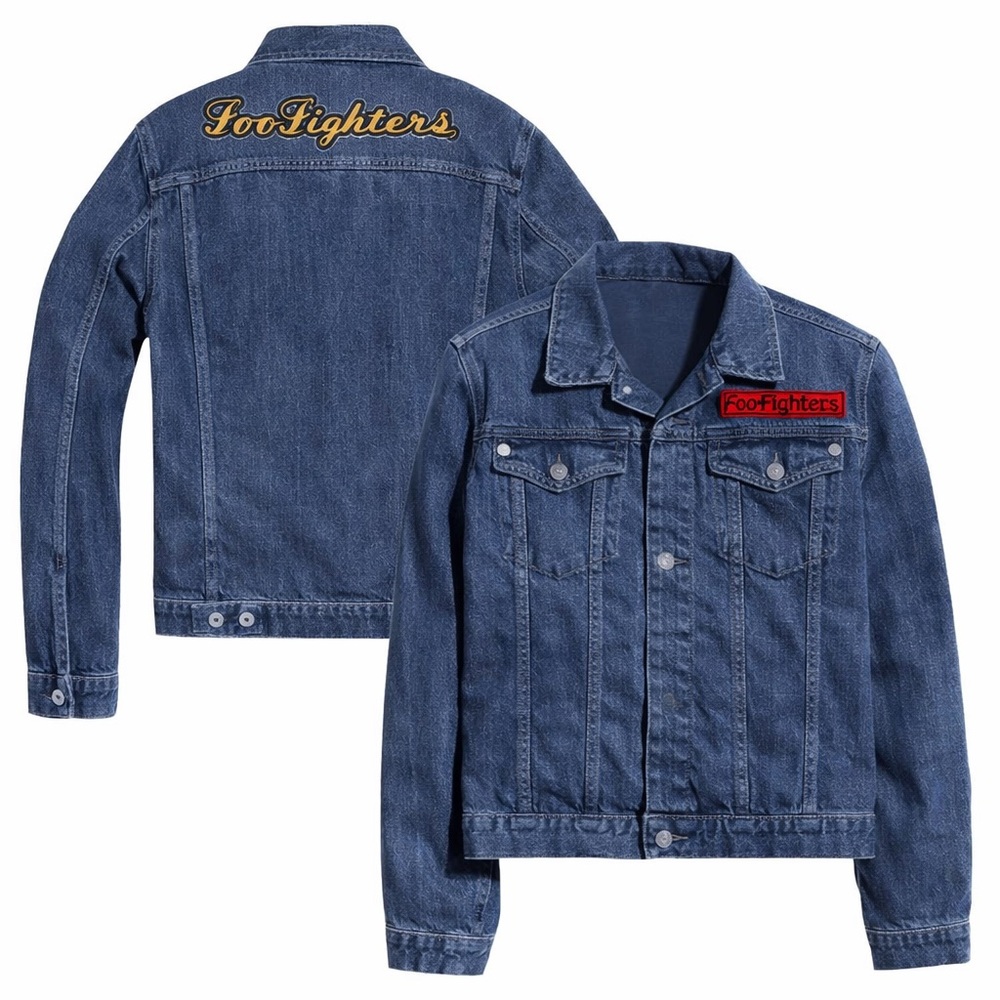 Foo Fighters Jean Jacket embroidered patches concert denim band merch